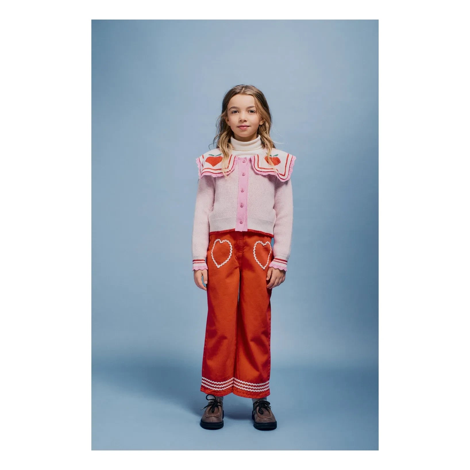 Bebe Organic - Yün Elma Hırka | Soluk Pembe
