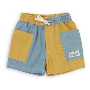 Goldie + Ace - Light Blue Patch Shorts