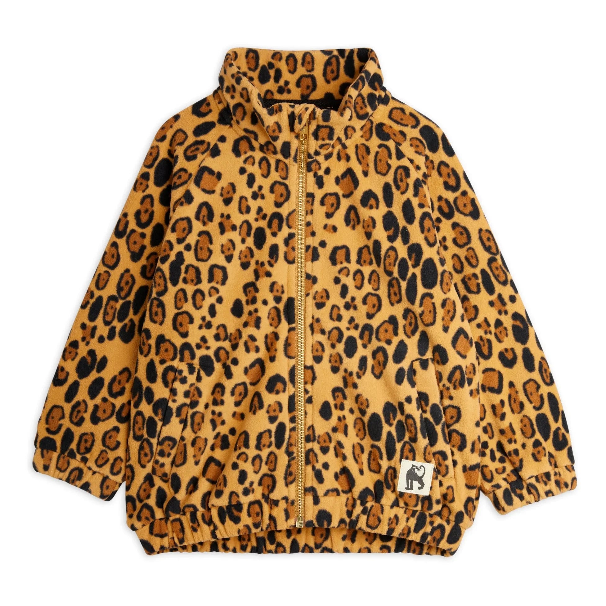 Mini Rodini - Recycled Polyester Leopard Print Jacket | Beige