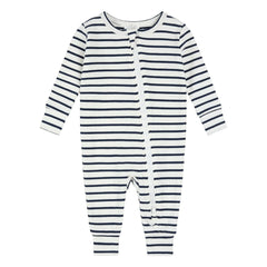 Petit Lem - Fitilli organik pamuk ve modal ayaklı pijama altı | Lacivert