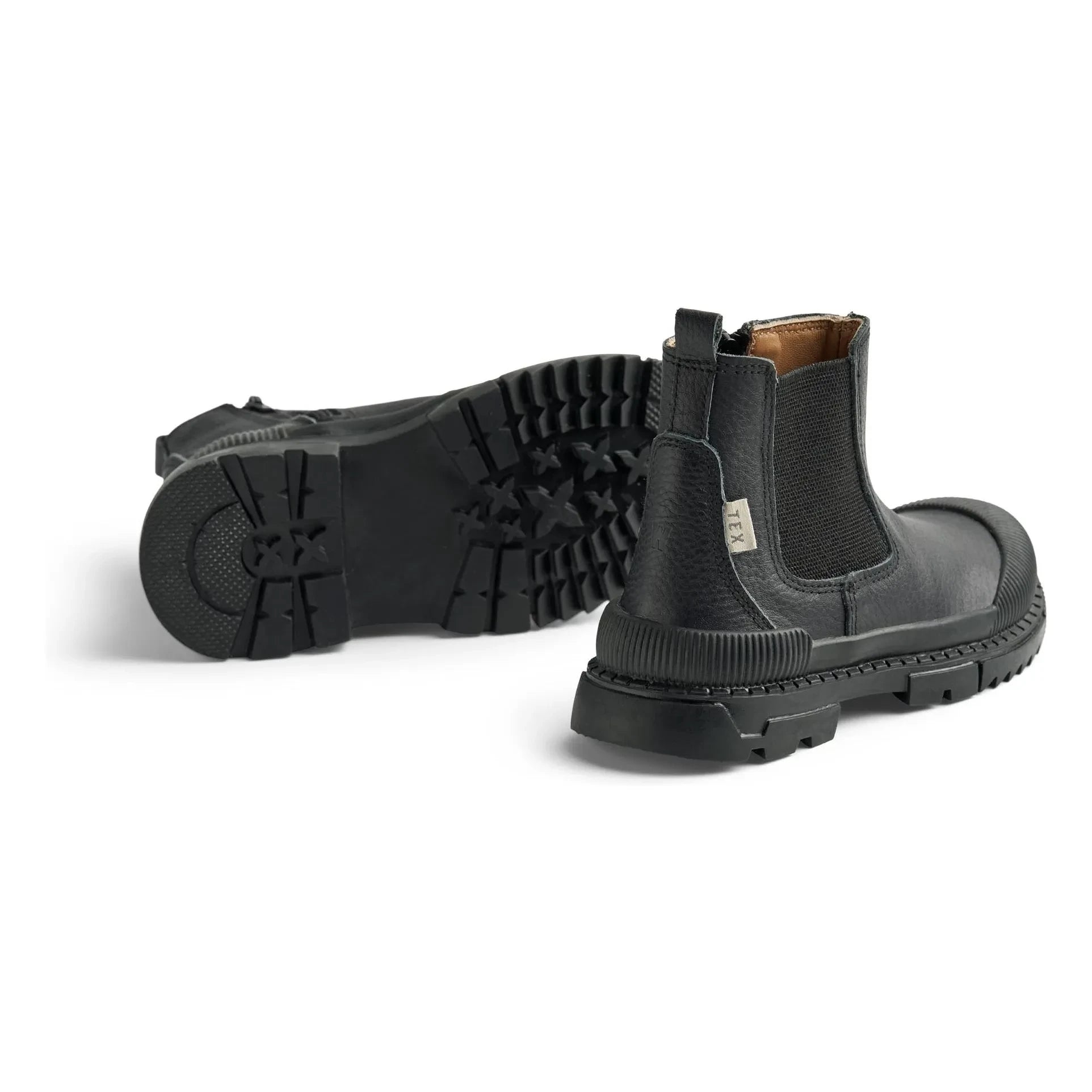Wheat - Saida Tex Leather Boots | Black