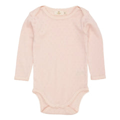 Copenhagen Colors - Short-Sleeve Body with Pointelle Hearts Organic Cotton | Light Pink