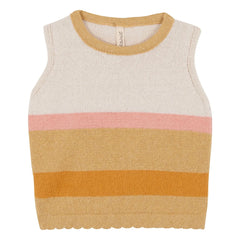 birinit - Striped Thin Knit Top | Sand