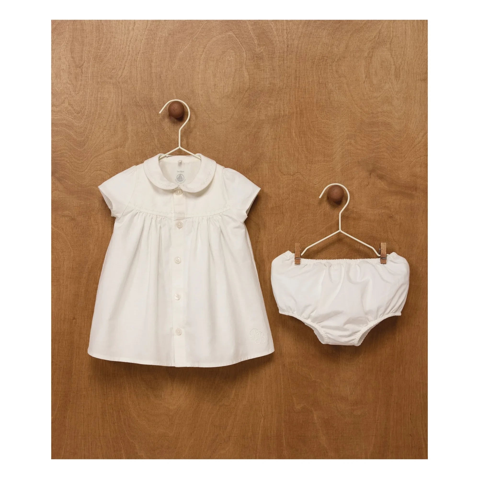 Petit Bateau - Linen and Organic Cotton Dress and Bloomer Set | White
