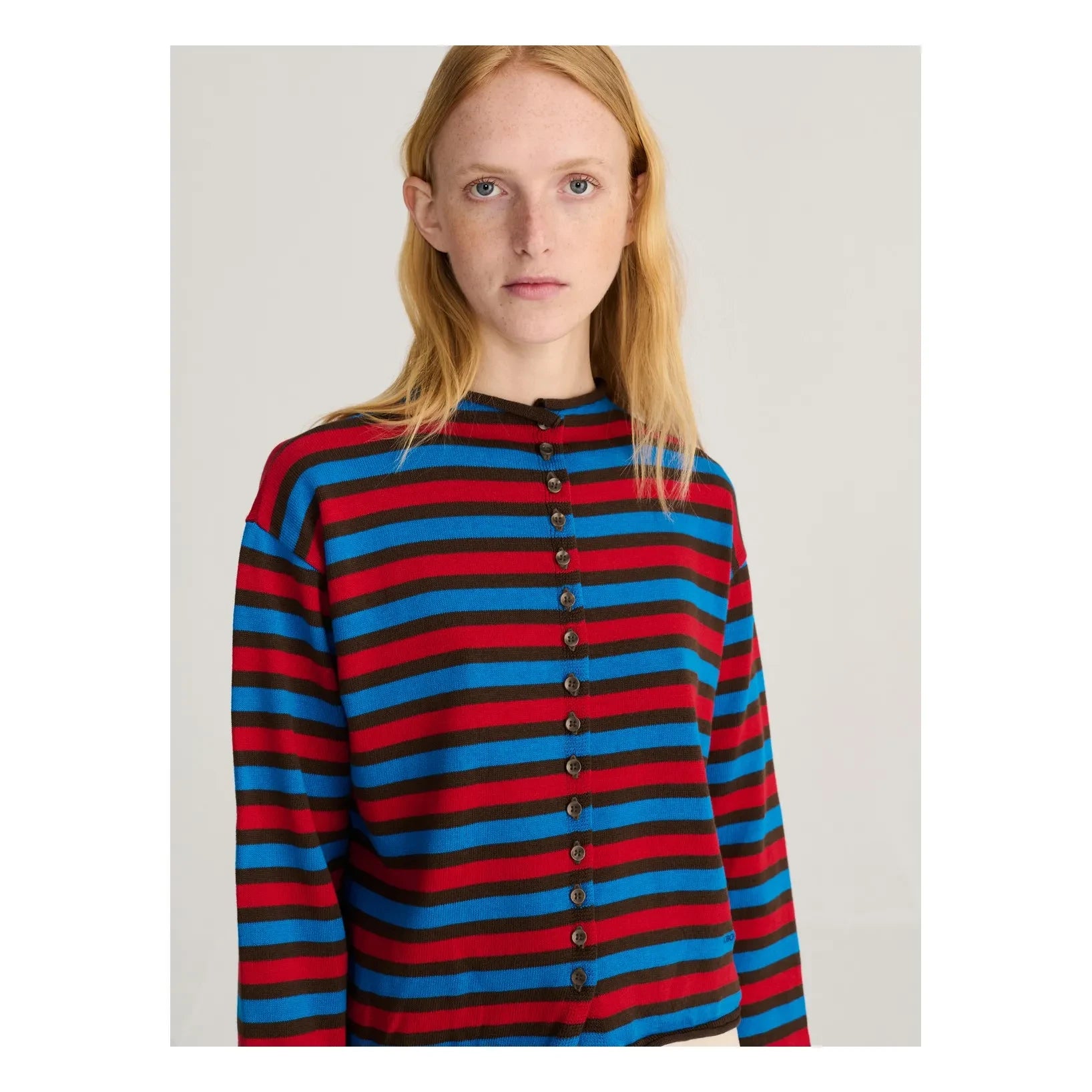 Bobo Choses - Organic cotton striped cardigan | Red