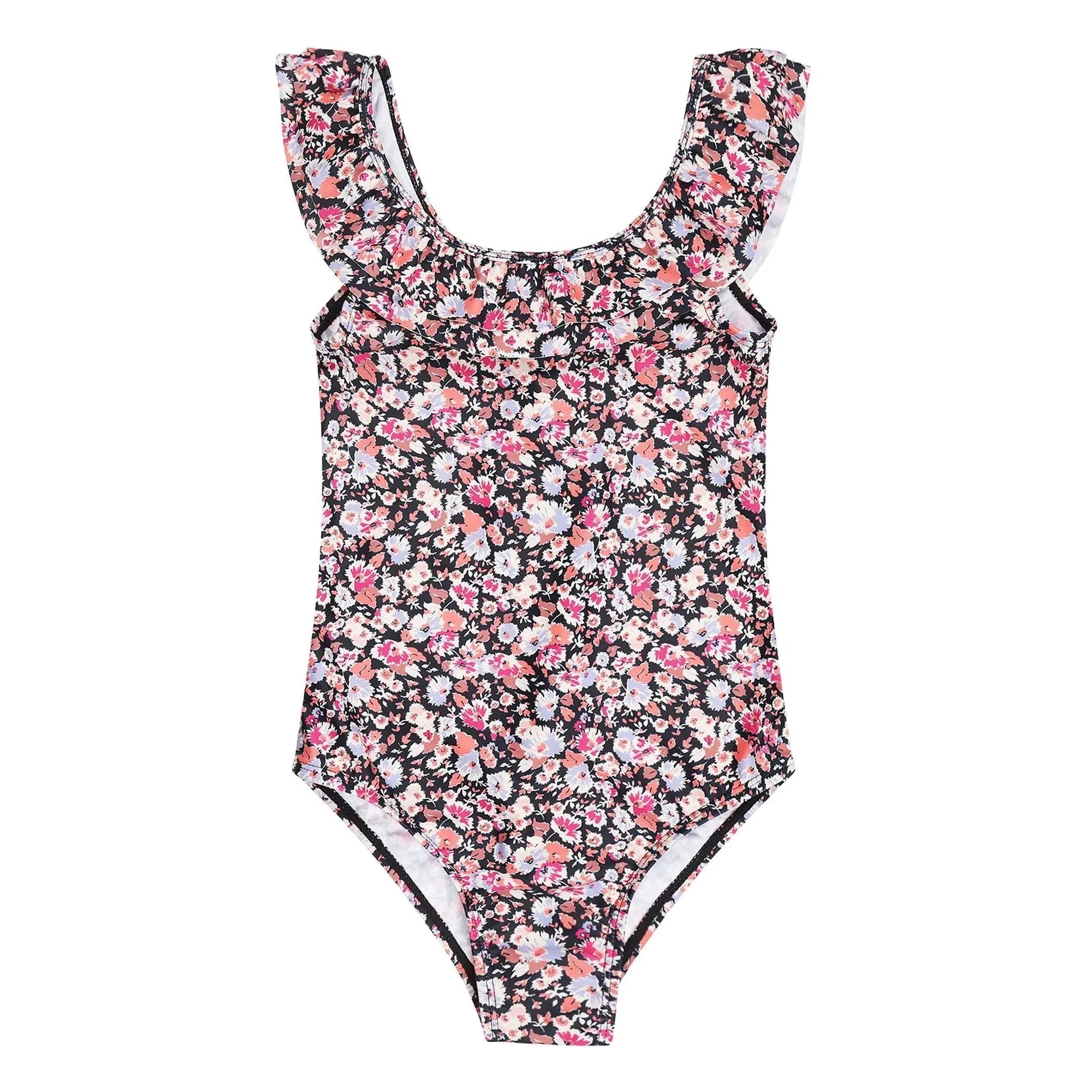 Tumble N'Dry - Teresina Floral Ruffle Swimsuit Recycled Fibres | Pink