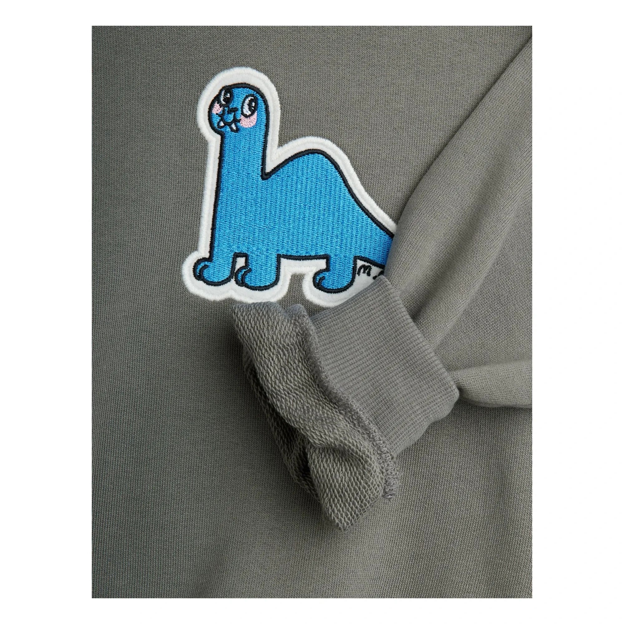 Mini Rodini - Sweat Dino Patch Organic Cotton | Gray