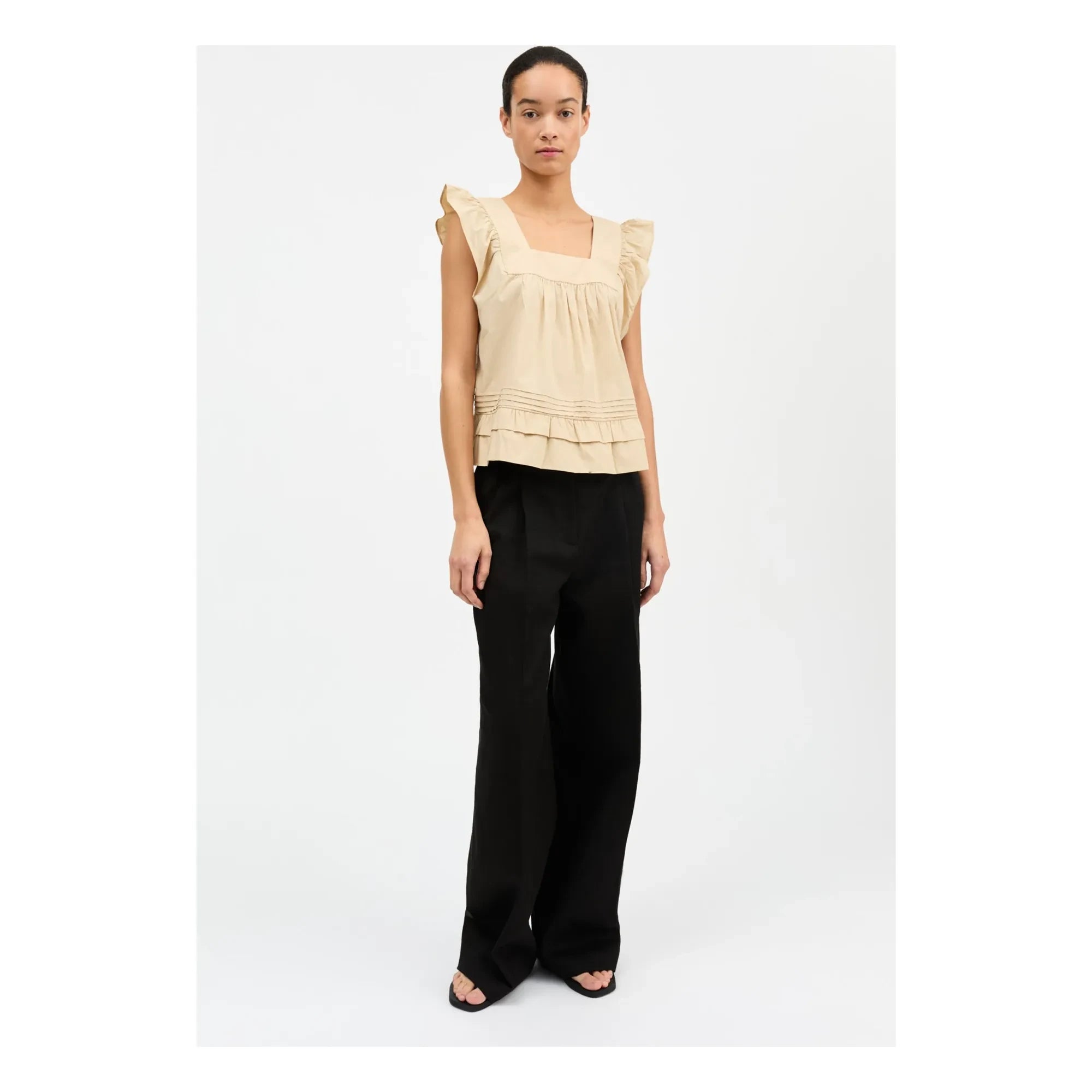 Skall Studio - Alice Cotton Top | Sand