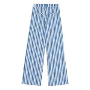 the new society - Olmo Cotton Striped Pants | Blue