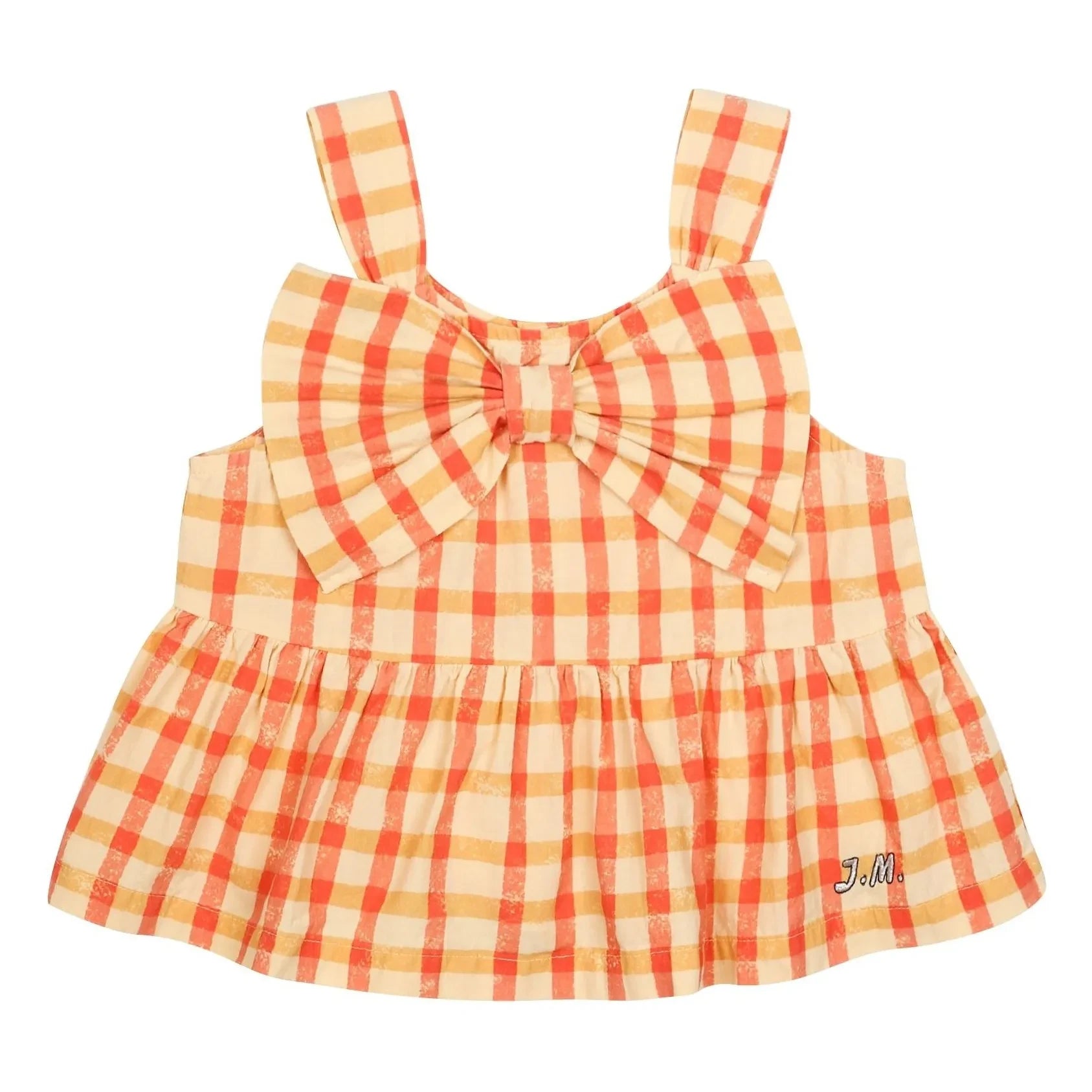 Jelly Mallow - Carreaux Knot Top | Yellow