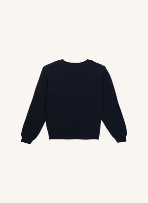 Smallable Kid - Organic Cotton Harrington Sweater | Navy
