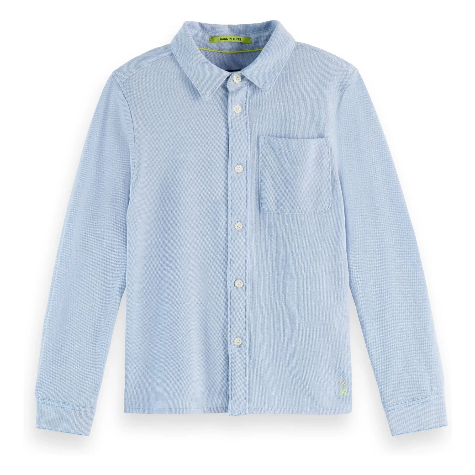 Scotch & Soda - Two-tone pique shirt | Blue