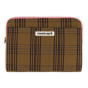 Rose in April - Octave Tartan computer bag | Brown