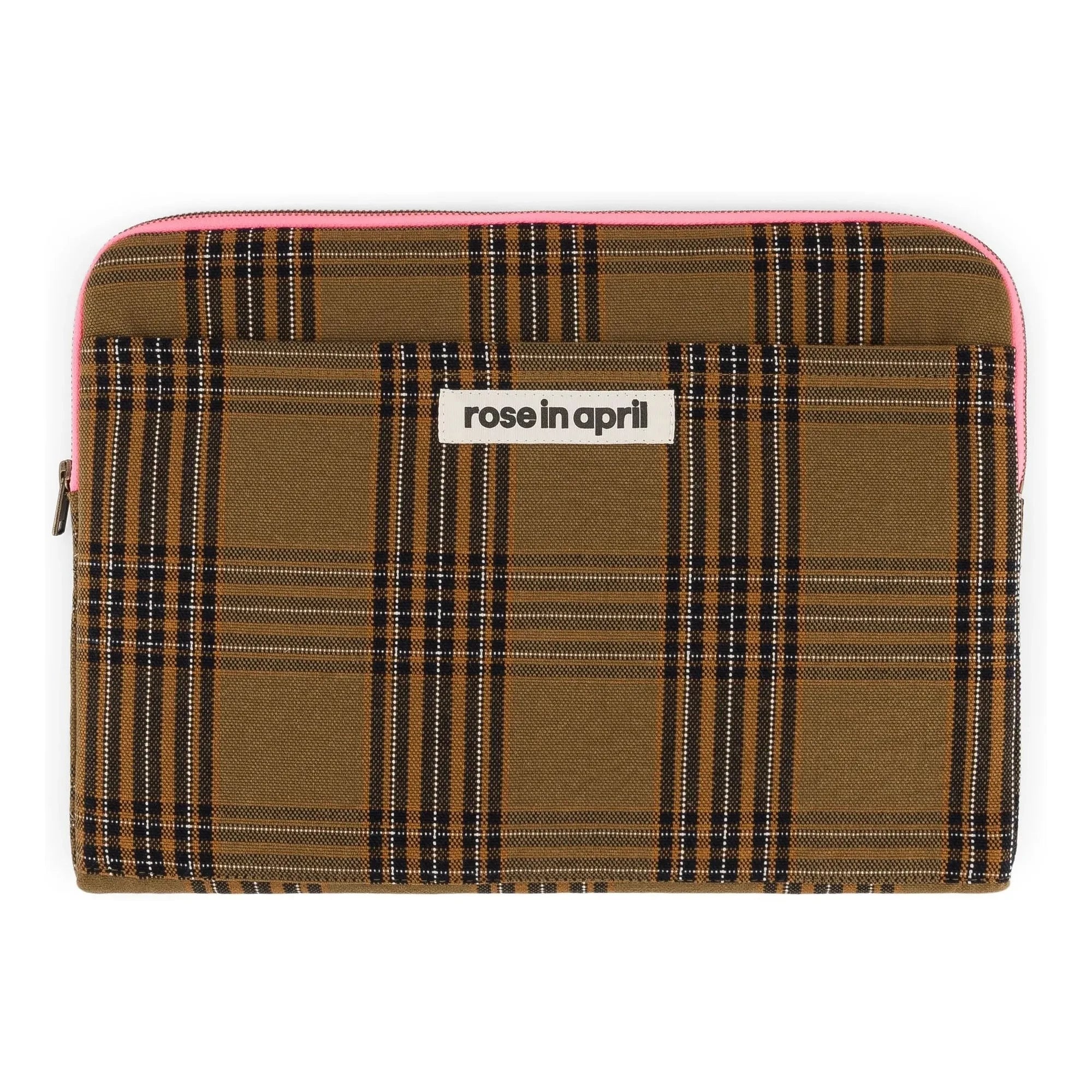 Rose in April - Octave Tartan computer bag | Brown