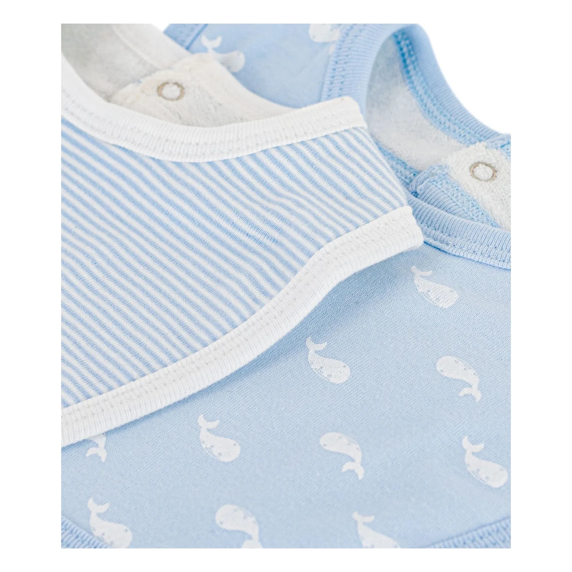Petit Bateau - 2-Pack Organic Cotton Bib Set | Blue