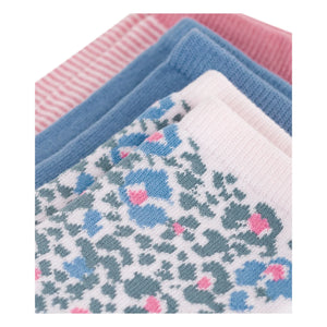 Petit Bateau - 3 Pairs of Floral Patterned Socks Set | Pink