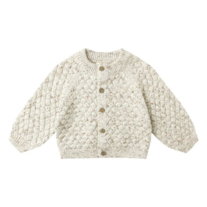 Quincy Mae - Organic Cotton Bubble Cardigan | Ecru