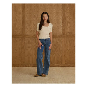 Rylee + Cru - Oyster Trim T-Shirt | Ivory
