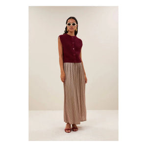 By Bar - Reva Striped Skirt | Pink/Red