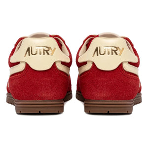 Autry - Windspin Low Two-Tone Suede and Leather Sneakers | Red