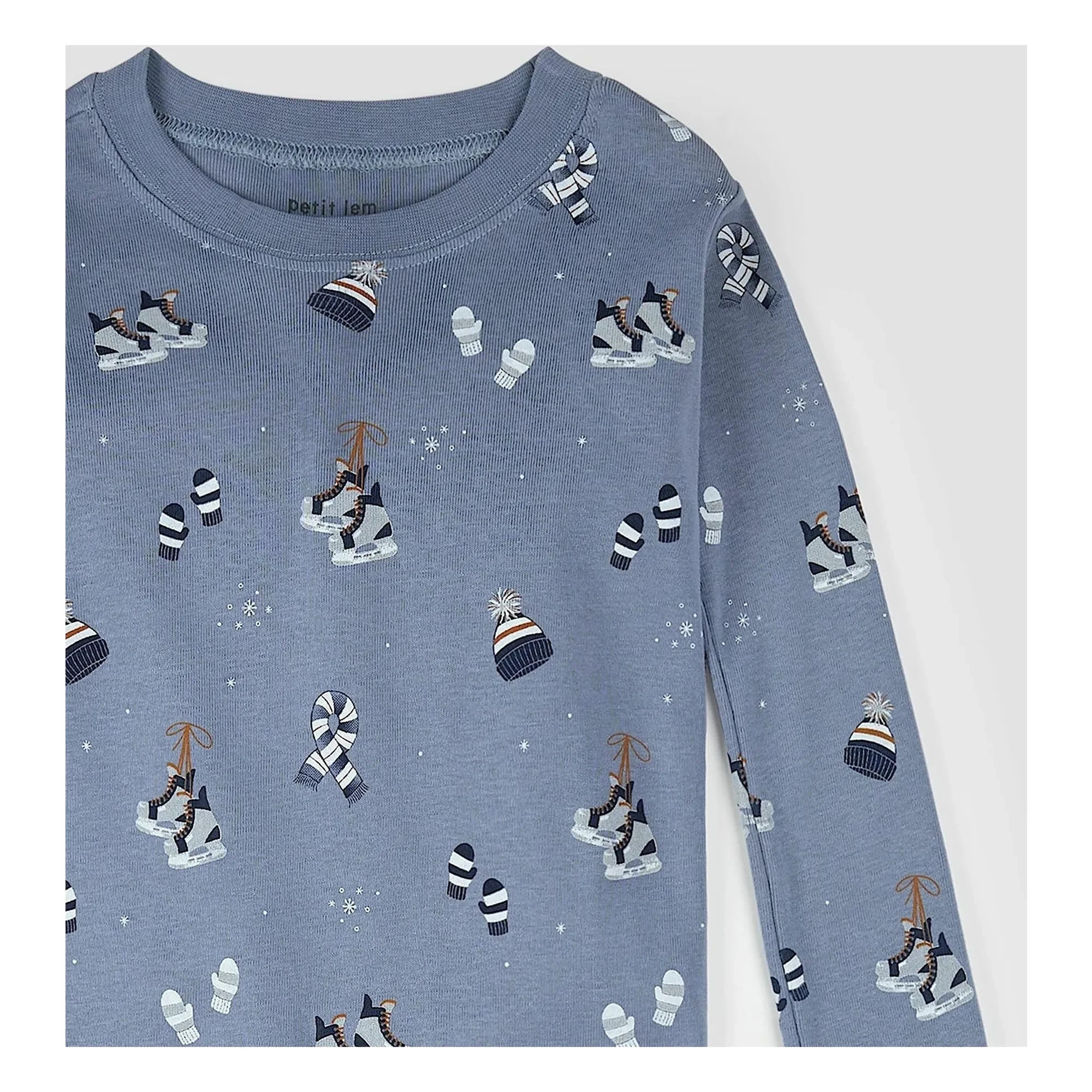 Petit Lem - Organic Cotton Winter Pajamas | Blue