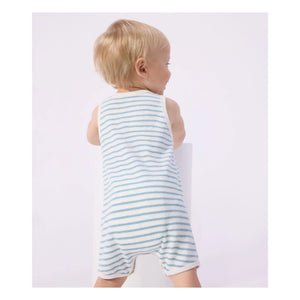 Petit Bateau - Çizgili Havlu Tulum | Mavi