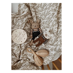 Main Sauvage - Romper with Soft Toy Bunny | Black