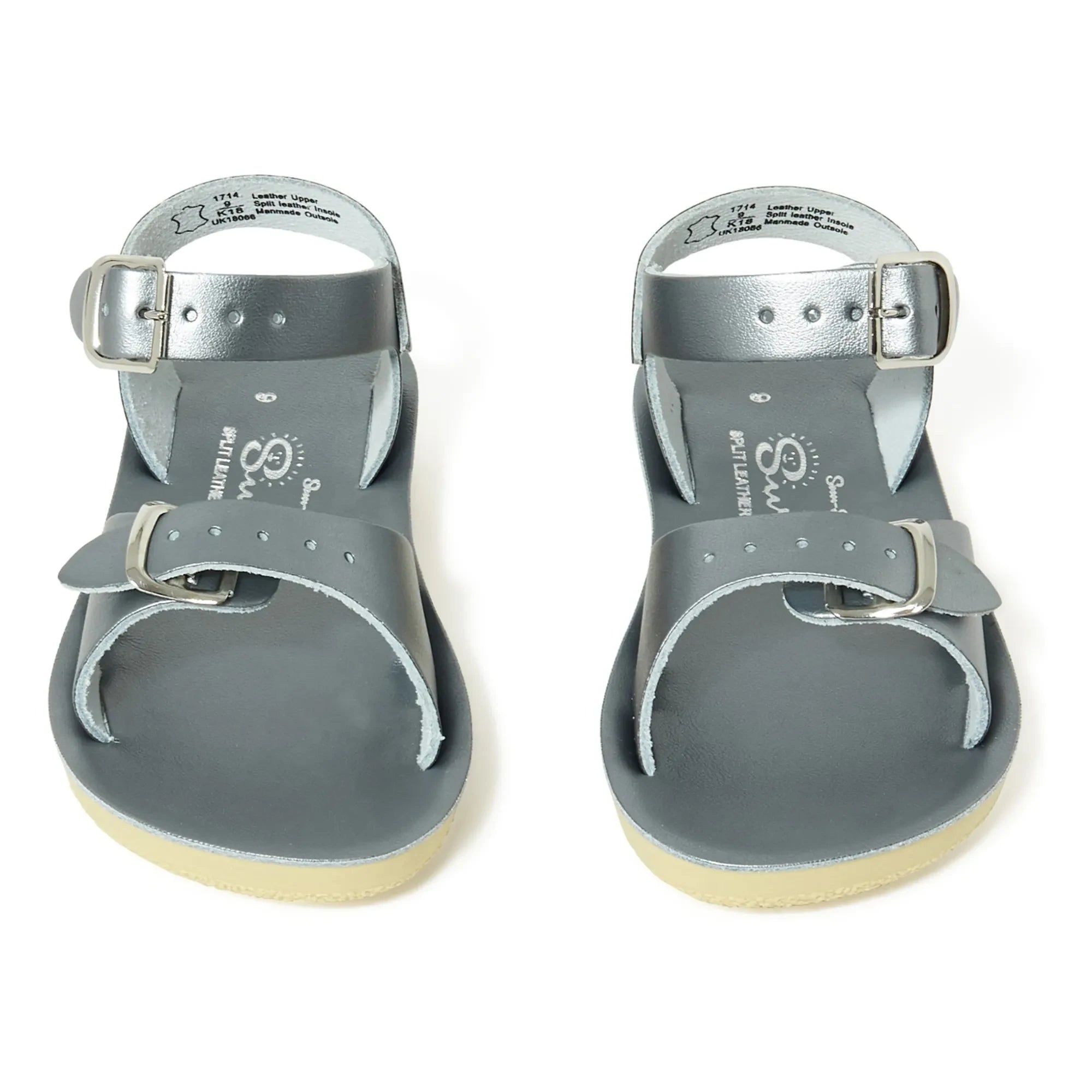 Salt-Water - Waterproof Leather Surfer Sandals | Silver