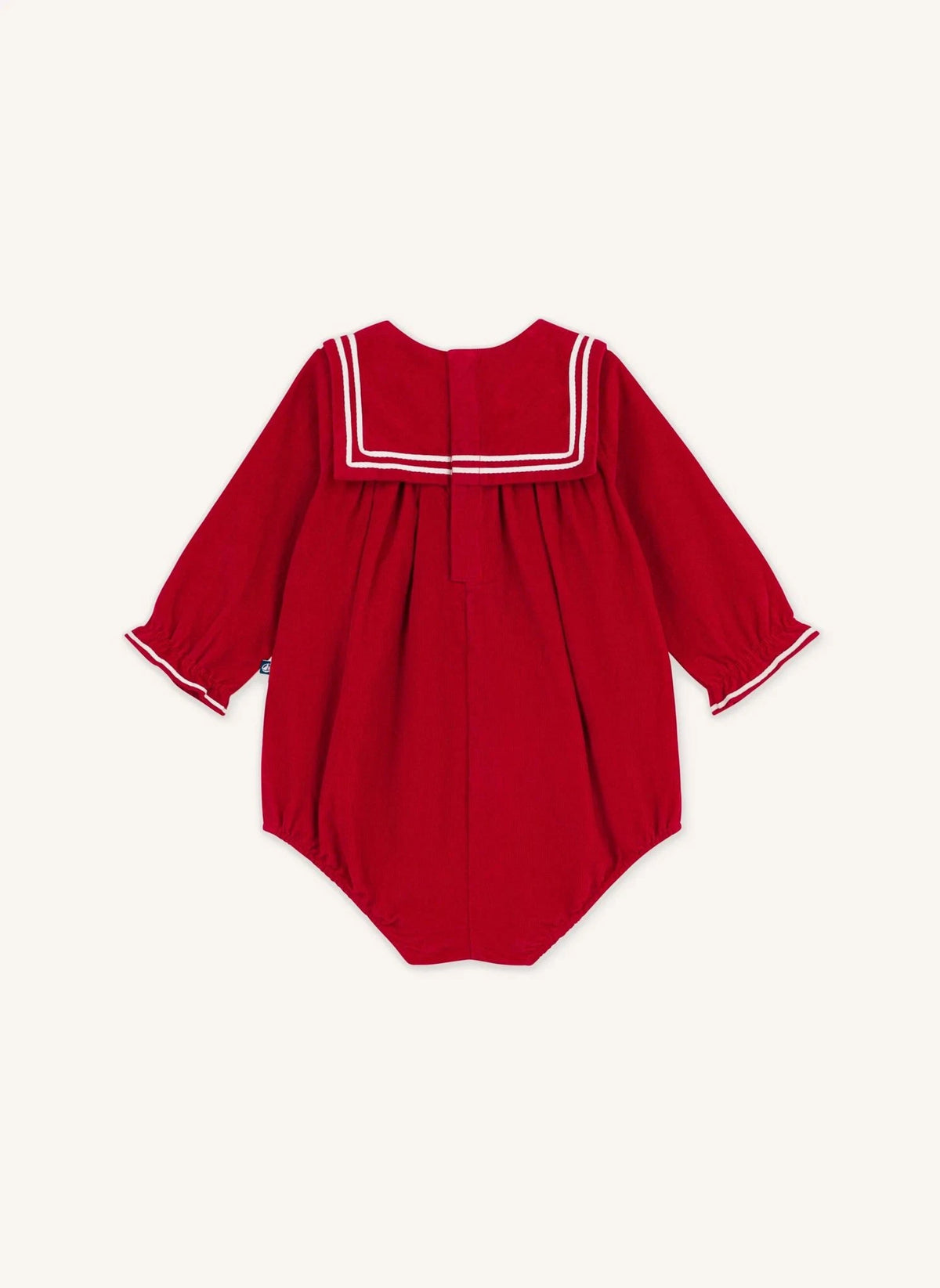 Petit Bateau - Organik pamuklu kadife tulum | Kırmızı
