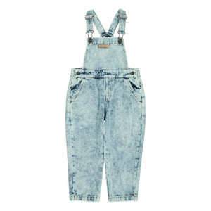 Piupiuchick - Washed Denim Dungarees | Light Blue