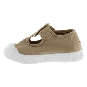 Victoria - Distressed Sneakers Sandalia Canvas | Camel