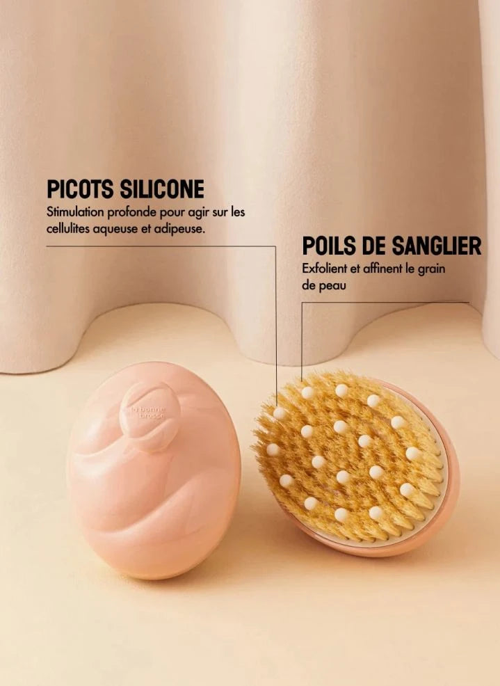La Bonne Brosse - The Talm Body Brush x La Bonne Brosse No. 02 - Normal Skin | Powder Pink