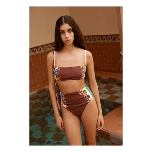 Alémais - Maillot Top Morocco Recycled Fibers | Brown