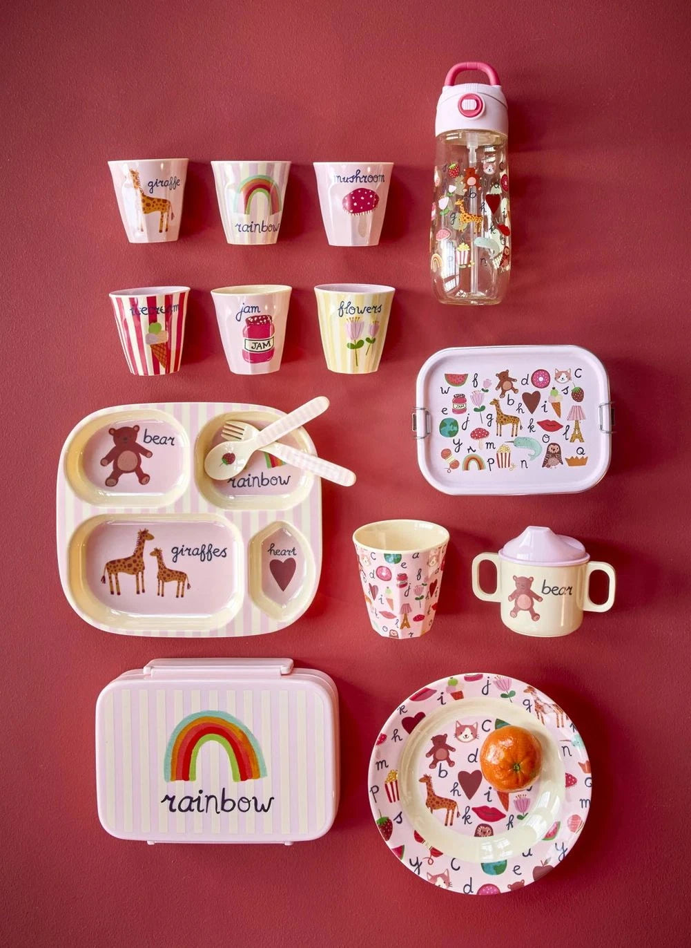 Rice - ABC Melamine Cutlery Set | Powder Pink