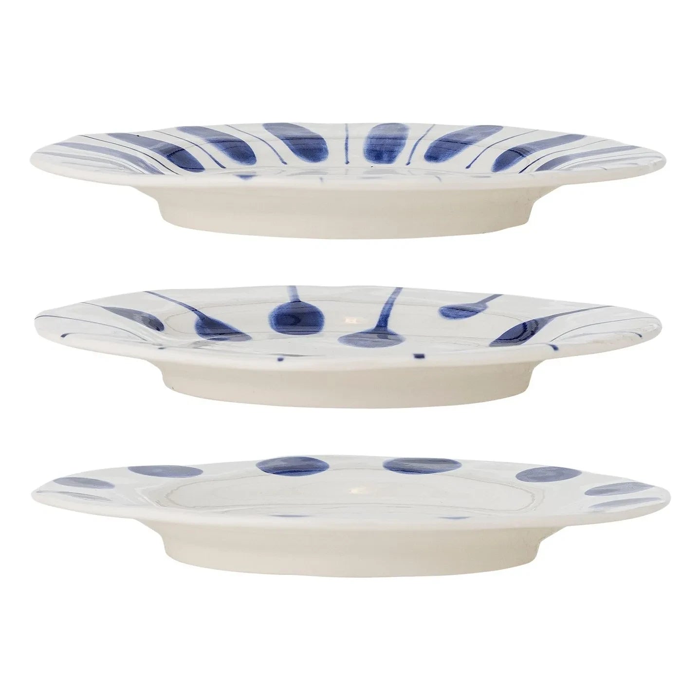 Bloomingville - Linora dessert plates - Set of 3 | Blue