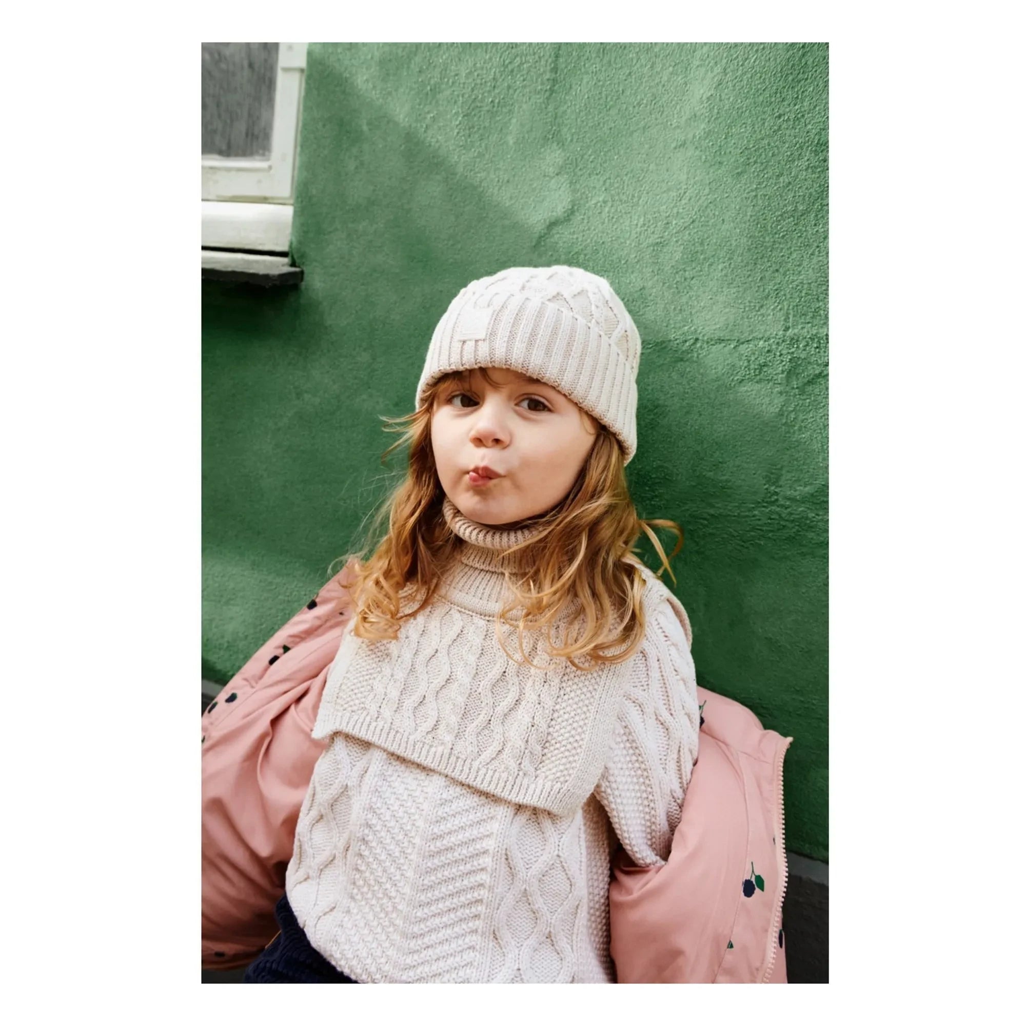 Liewood - Ezra Organic Cotton Knit Hat | Ecru