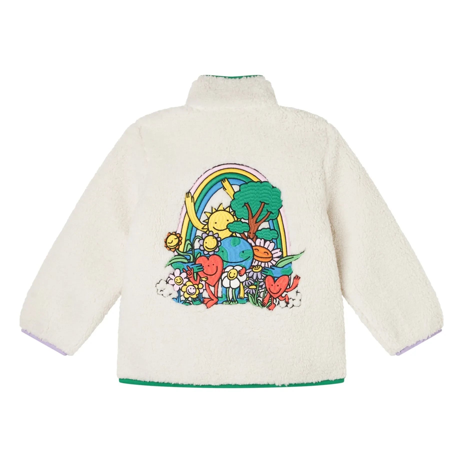 Stella McCartney Kids - Flower Sherpa Jacket | Ivory