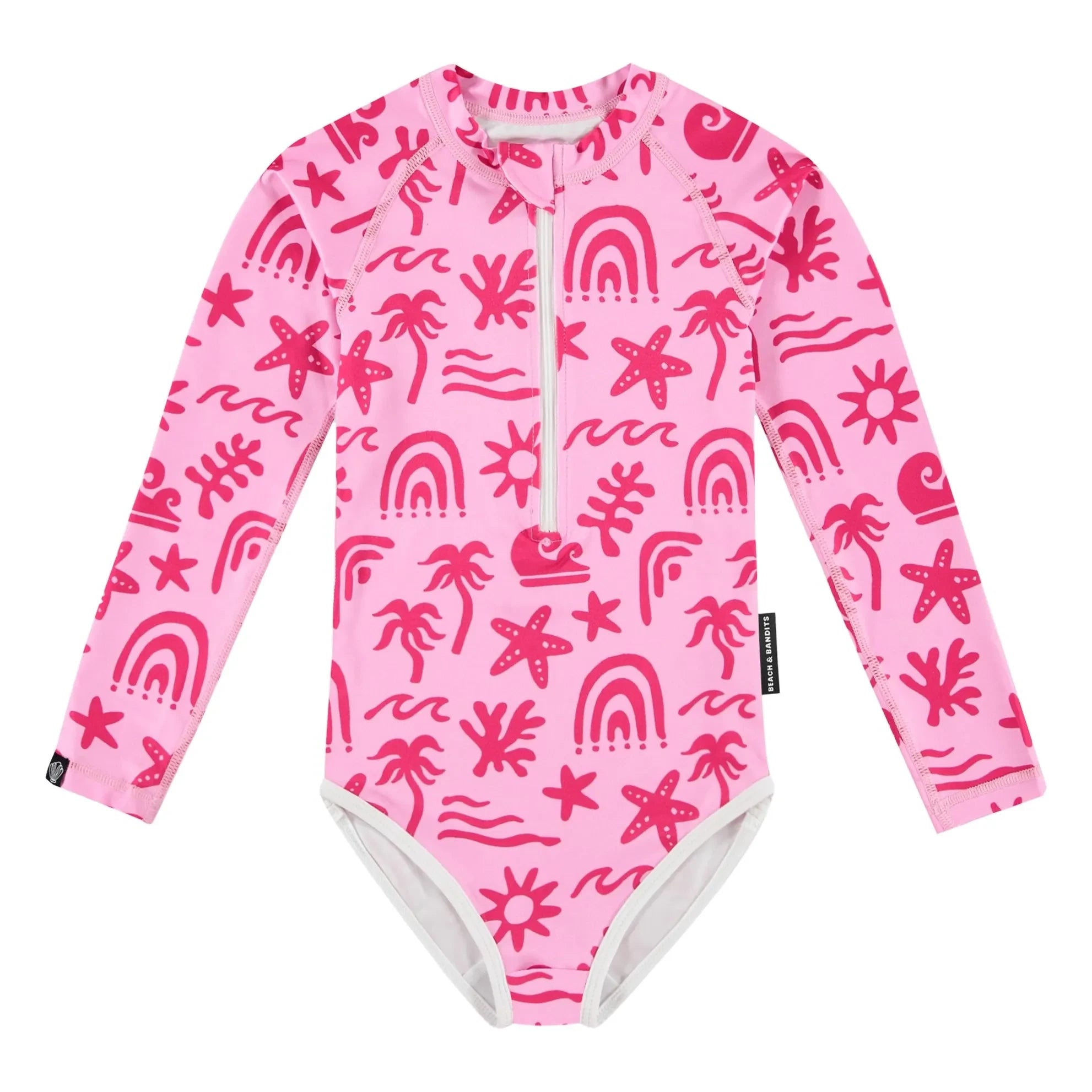 Beach & Bandits - Tropical Breeze UV-Protection Swimsuit Recycled Fibers | Pink