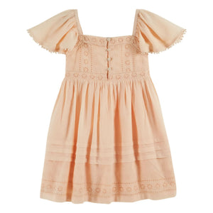 Emile et Ida - Broderie Anglaise Dress | Apricot