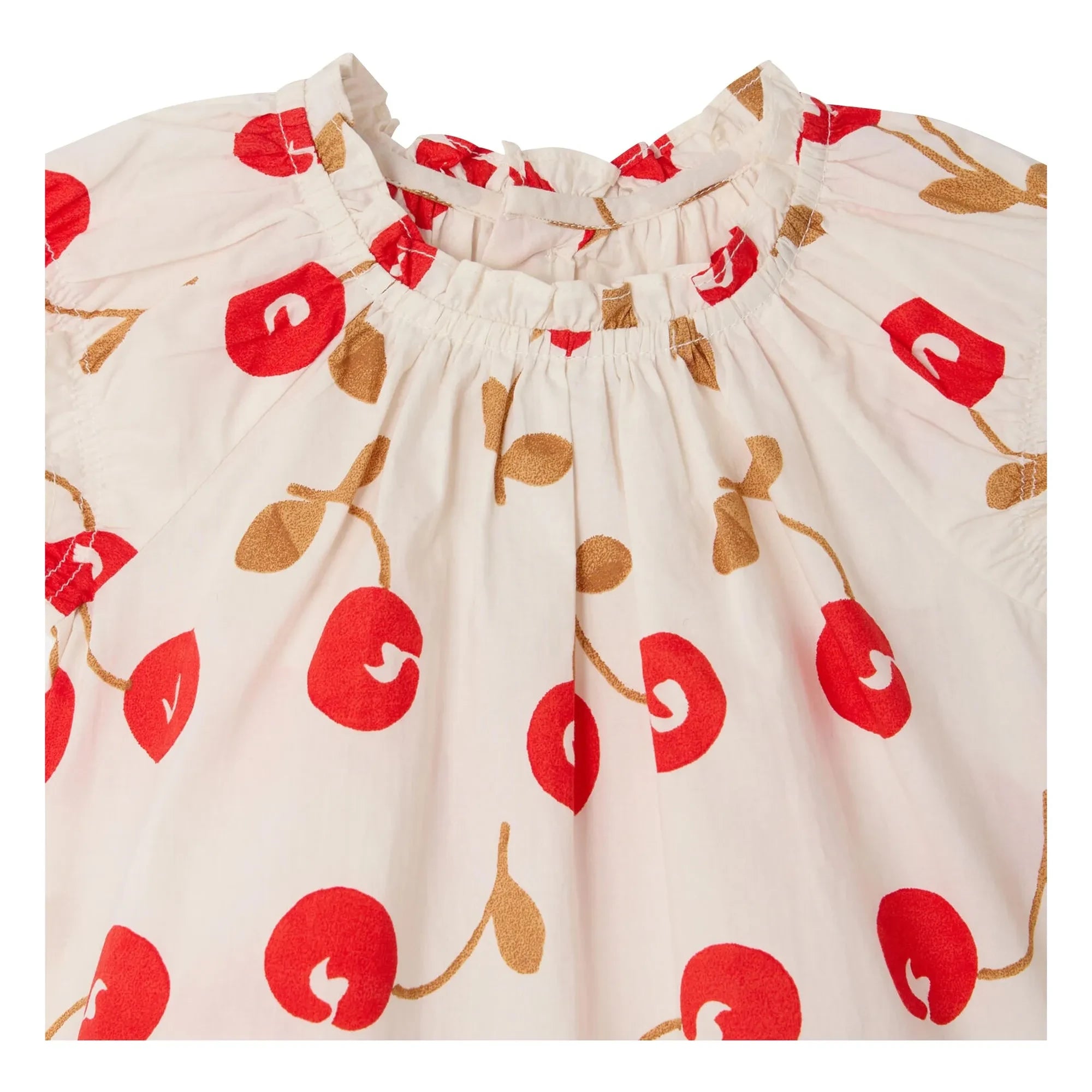 Bonpoint - Grace Cerises organik pamuk bluz | Ekru