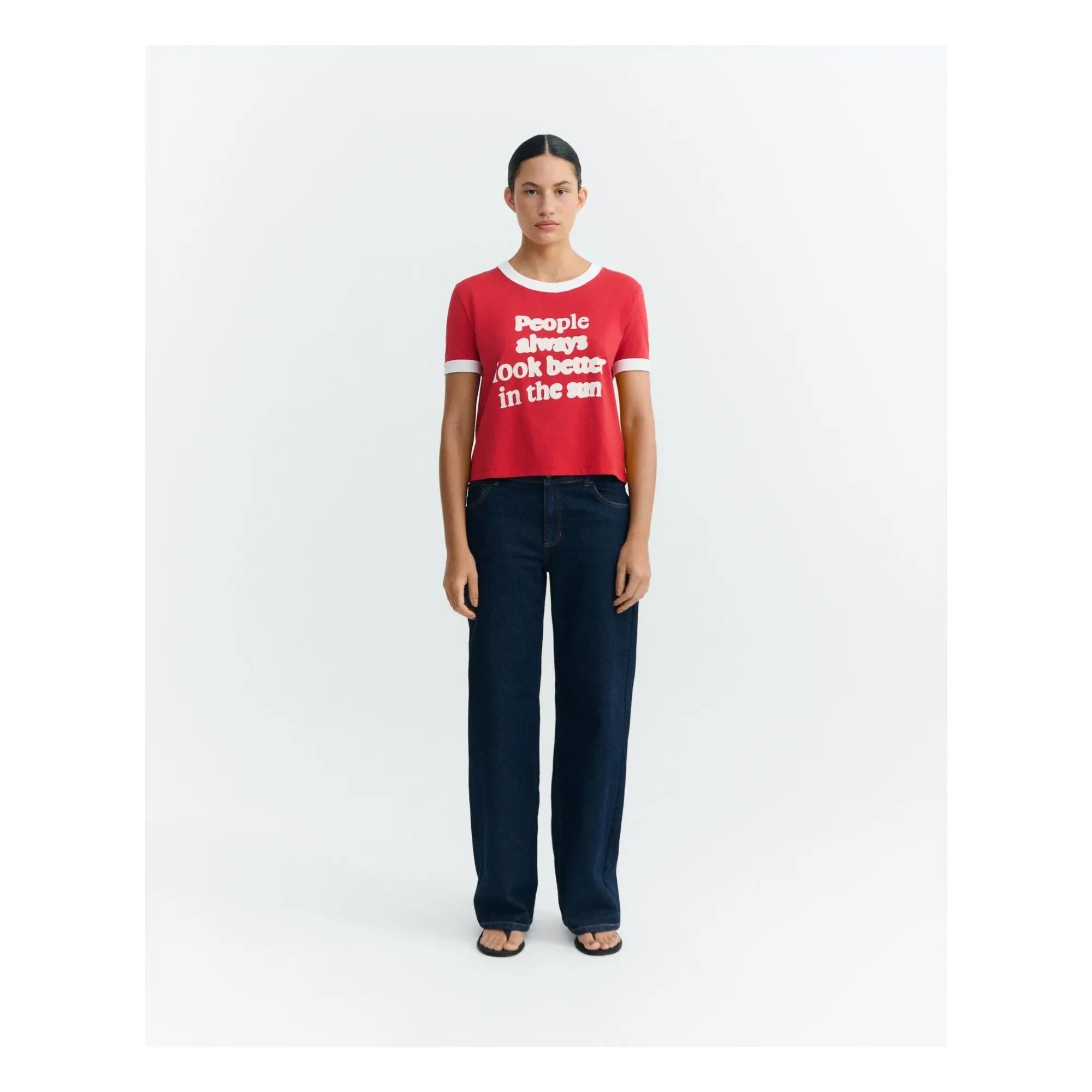 Thinking Mu - People Zowie Organic Cotton T-Shirt | Red