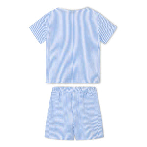 Fliink - Striped Cha Cha Shorts and T-Shirt Set | Light Blue