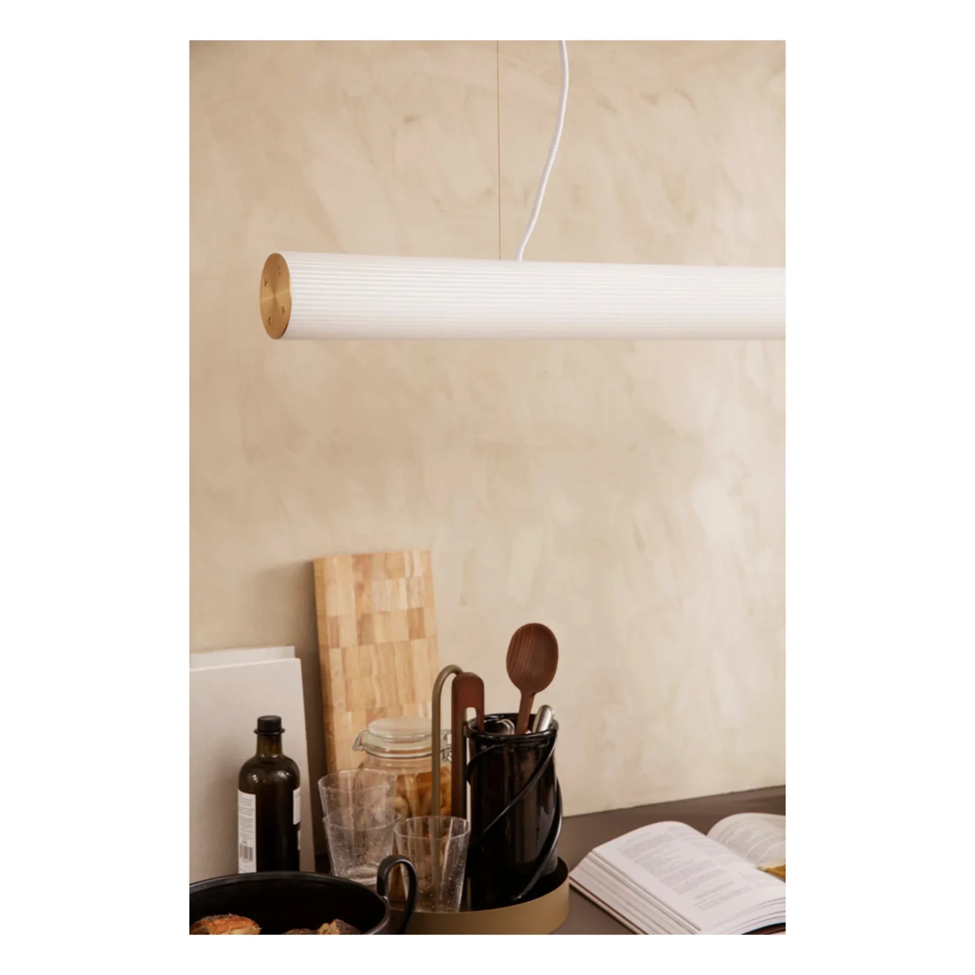 Ferm Living - Vuelta Opaline Cam Tavan Lambası | Altın