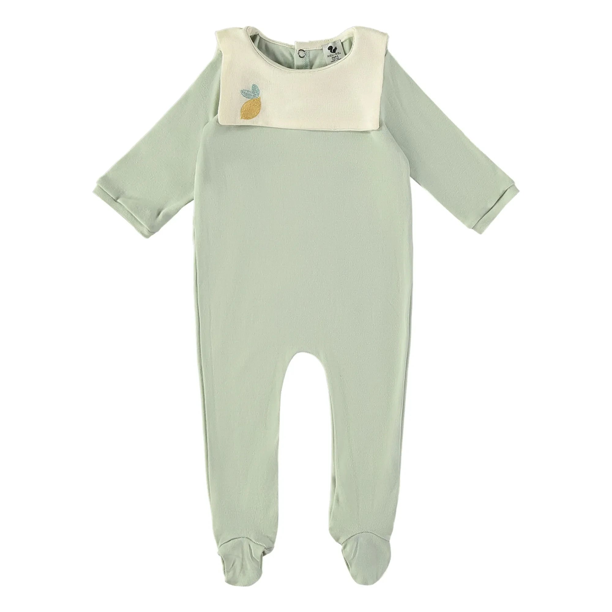 Risu Risu - Organic Cotton Sailor Pajamas | Almond Green