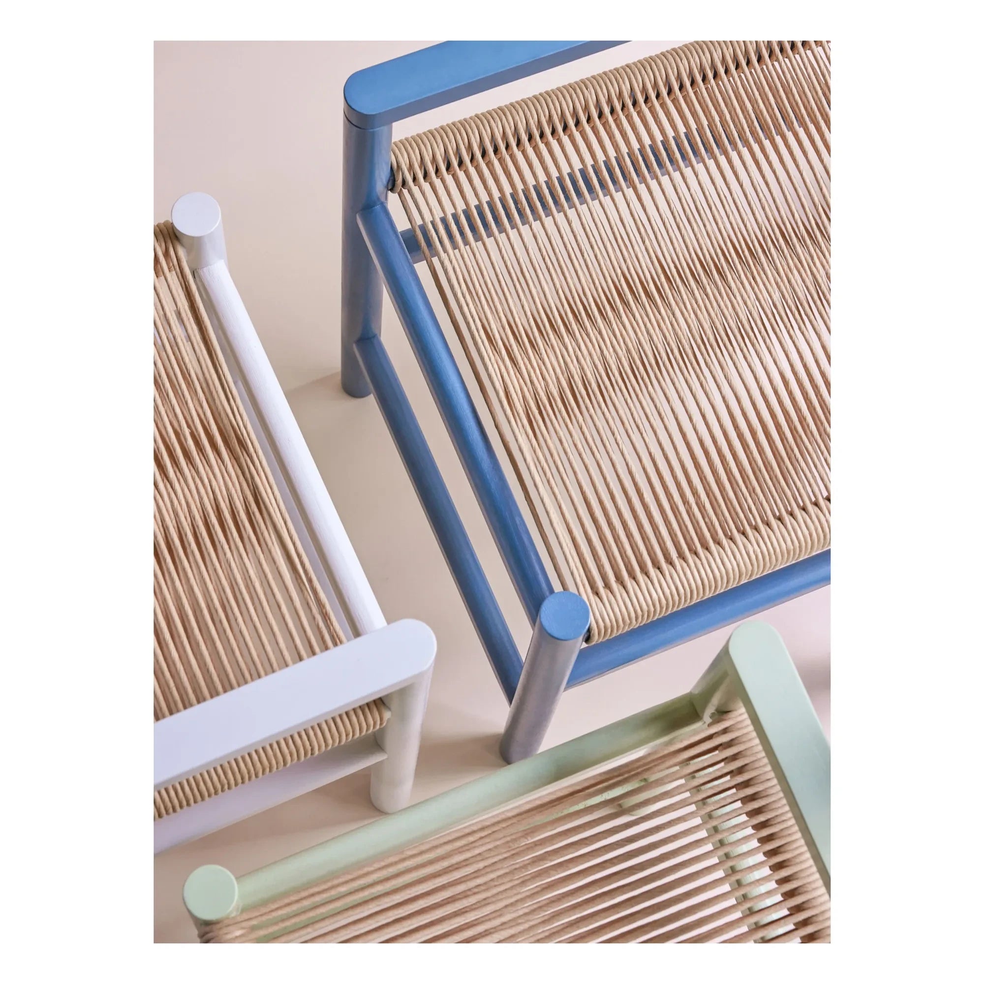 Hübsch - Heritage Oak Bench | Petrol Blue