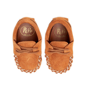 Pèpè - Daim Lace-up Slippers | Cognac