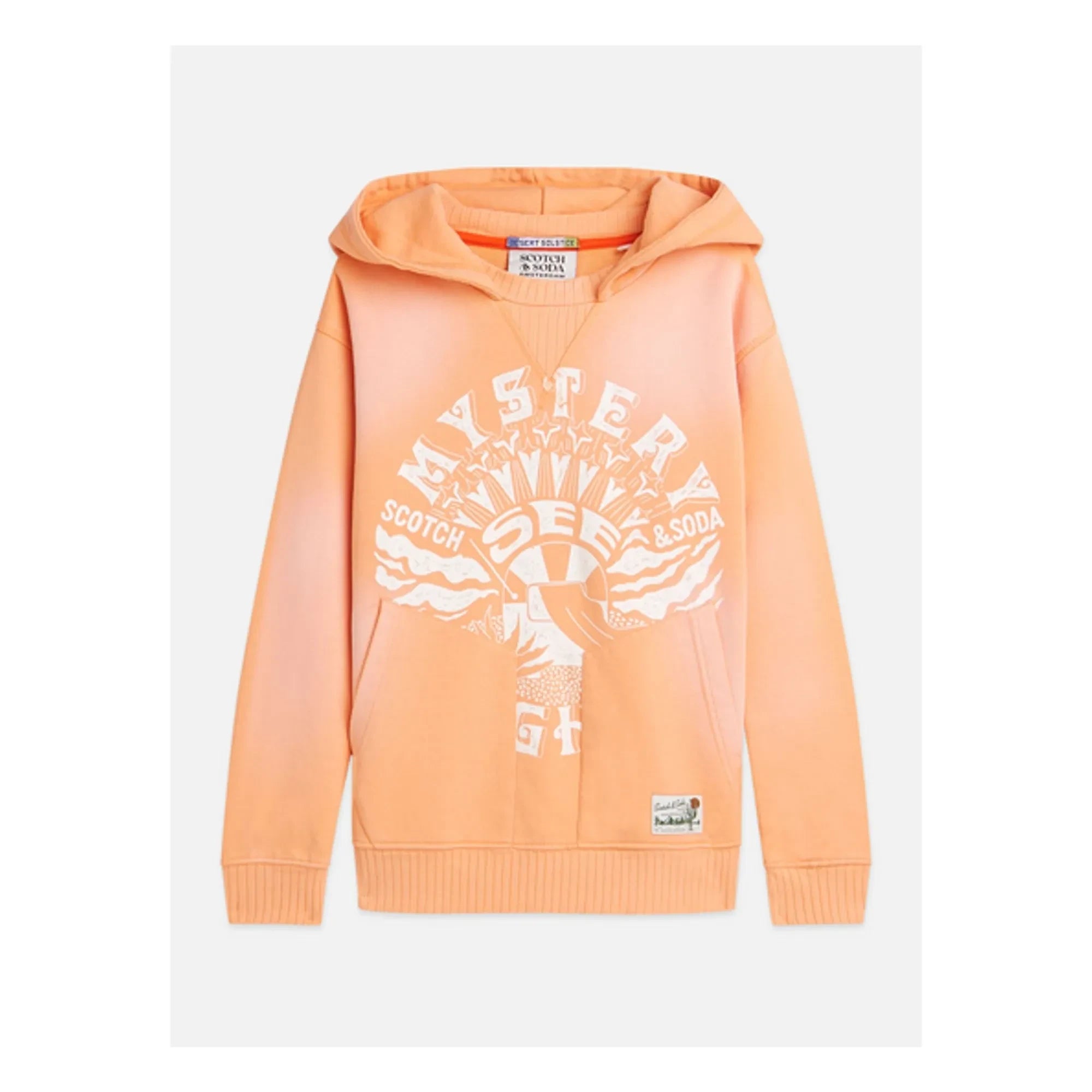 Scotch & Soda - Artwork Mystery Hoodie Sweatshirt | Coral