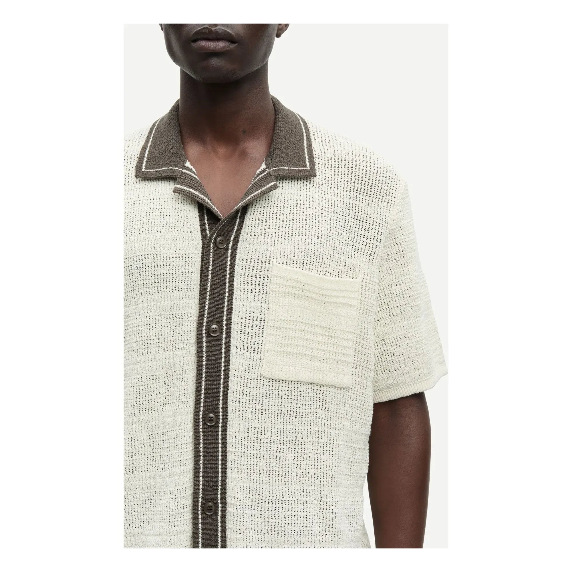 Samsoe Samsoe - Sapercy Short Sleeve Knit Shirt | White