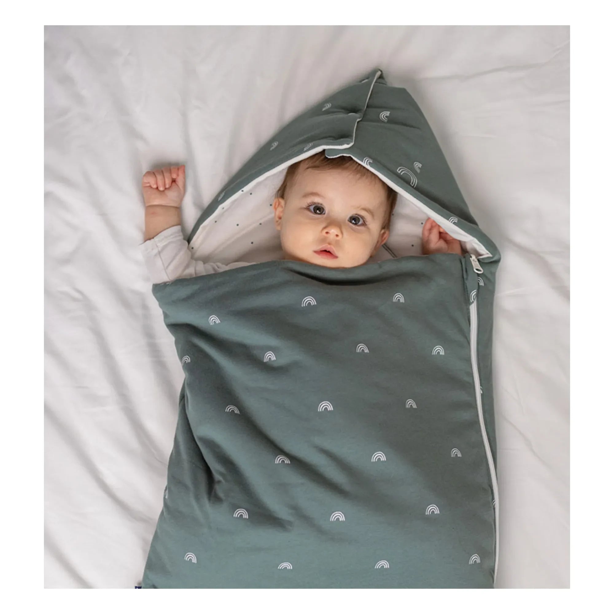 Les Petites Billes - Double-Sided All-Season Baby Nest | Green