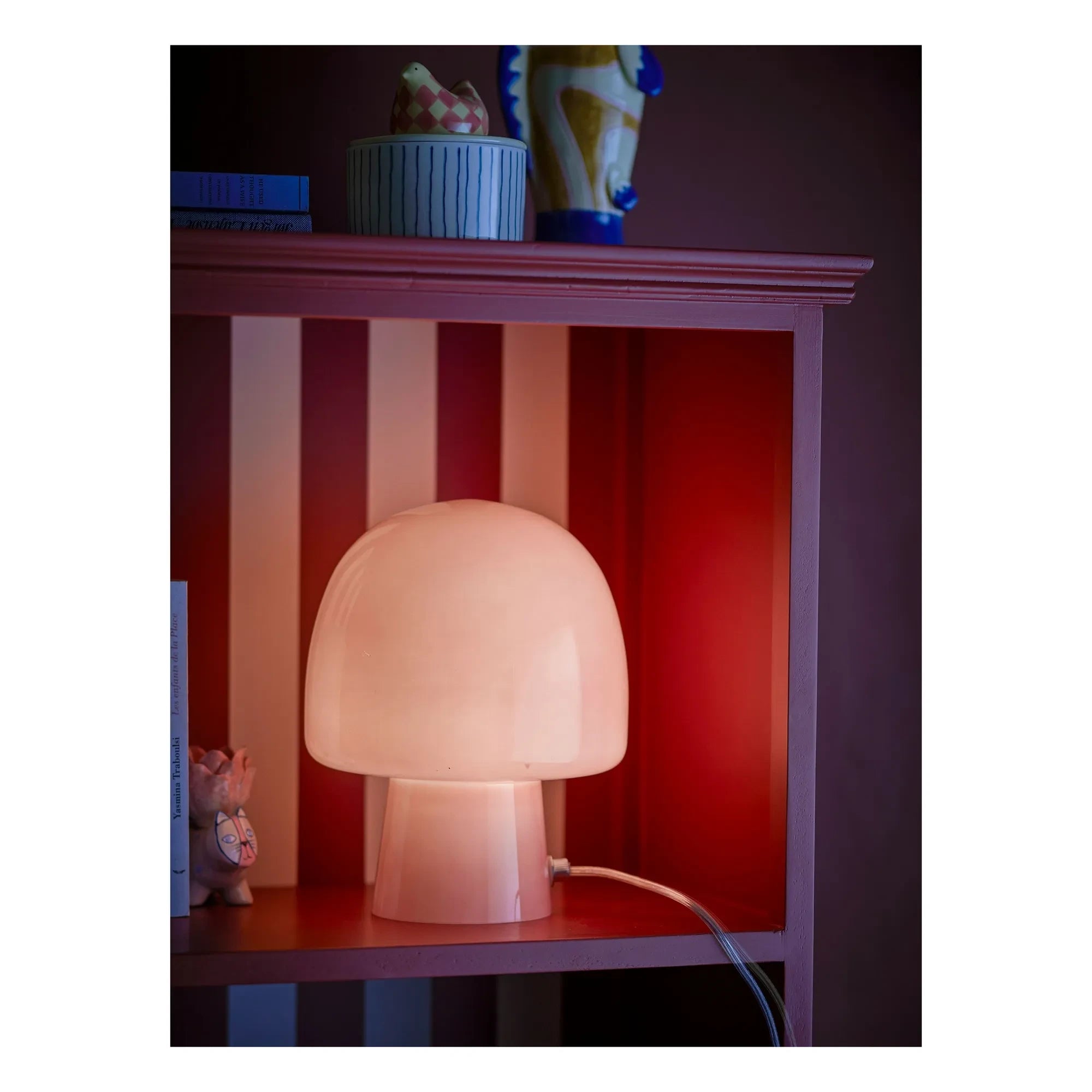 Bloomingville - Paddy Glass Table Lamp | Pink